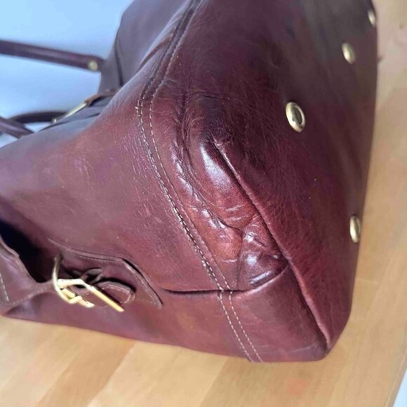 J.W. Hulme Co., Leather duffle bag, Brown, EUC - Picture 13 of 15